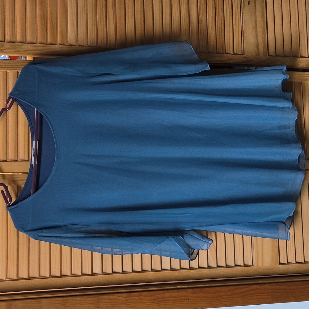 Sese Code Blue Brand Turquoise Tunic with 3/4 Sleeves